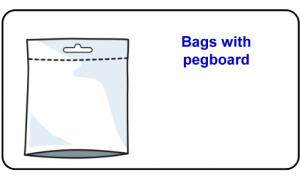 Bags with pegboard