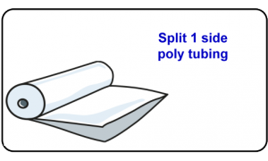 Split 1 side poly tubing