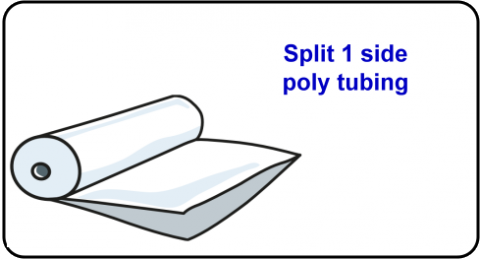 Split 1 side poly tubing