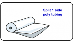 Split 1 side poly tubing